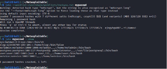 JOHNTHERIPPER password cracking
